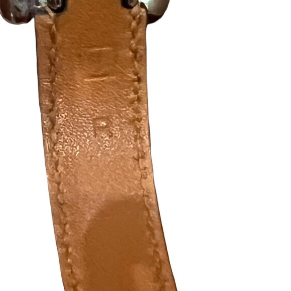 HERMES Brown, Leather & Silver Buckle Bracelet #1307 - Picture 10 of 11